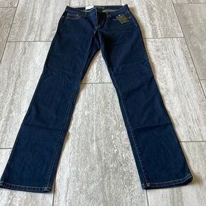 LRL Lauren Jeans co. SIZE 4,32 length,blue modern straight curvy for women